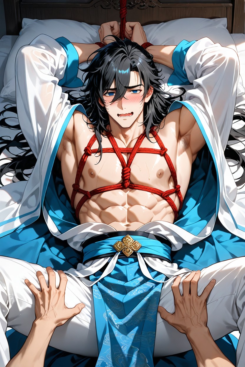 Open Shirt, He Was Ridden And Groped By Someone Else, Horny AI Gay Porn