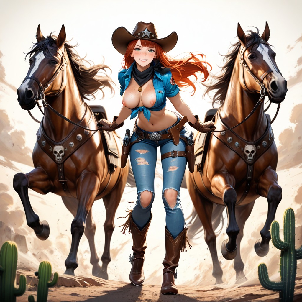 Blackhorse Very Long Feet, American, Side View Hentai AI Porn