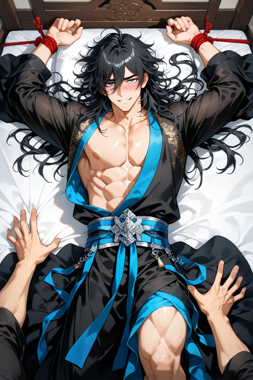 Shibari, Black Hair, Medieval Porno gay IA