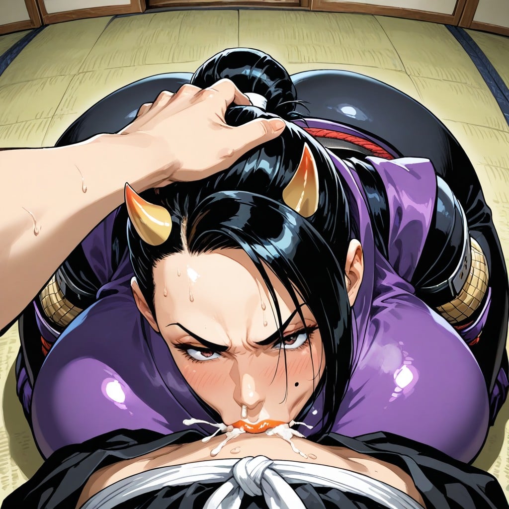 Ninja, Shaved Head, Mouth Swallowing The Entire Cock Whole Hentai AI Porn