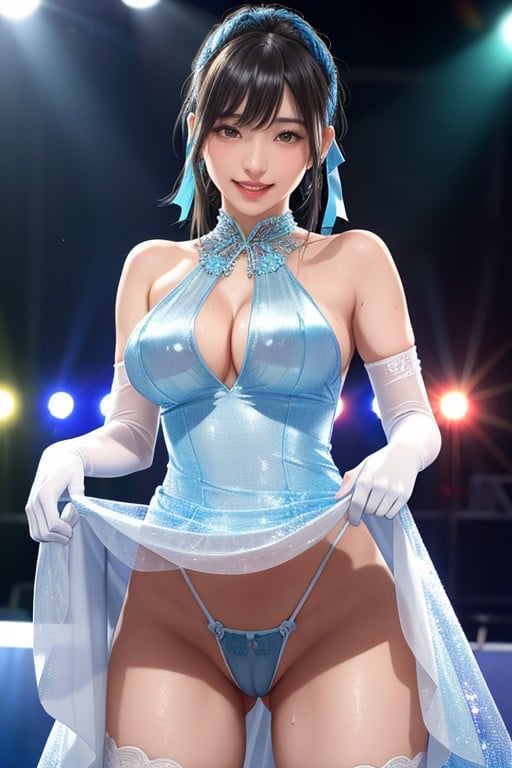 Dress, Audience, White_gloves Asian AI Porn