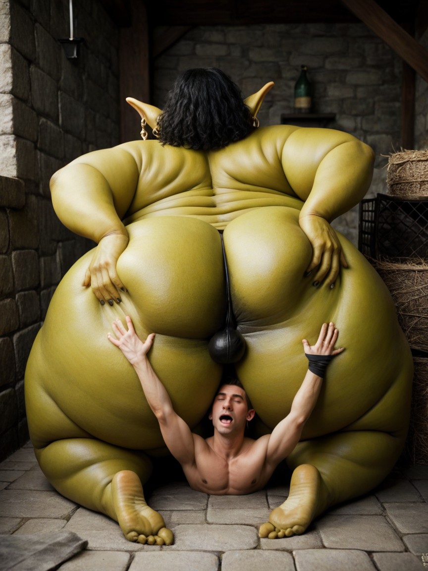 Fat, Long Ears, Full Body View AI Gay Porn