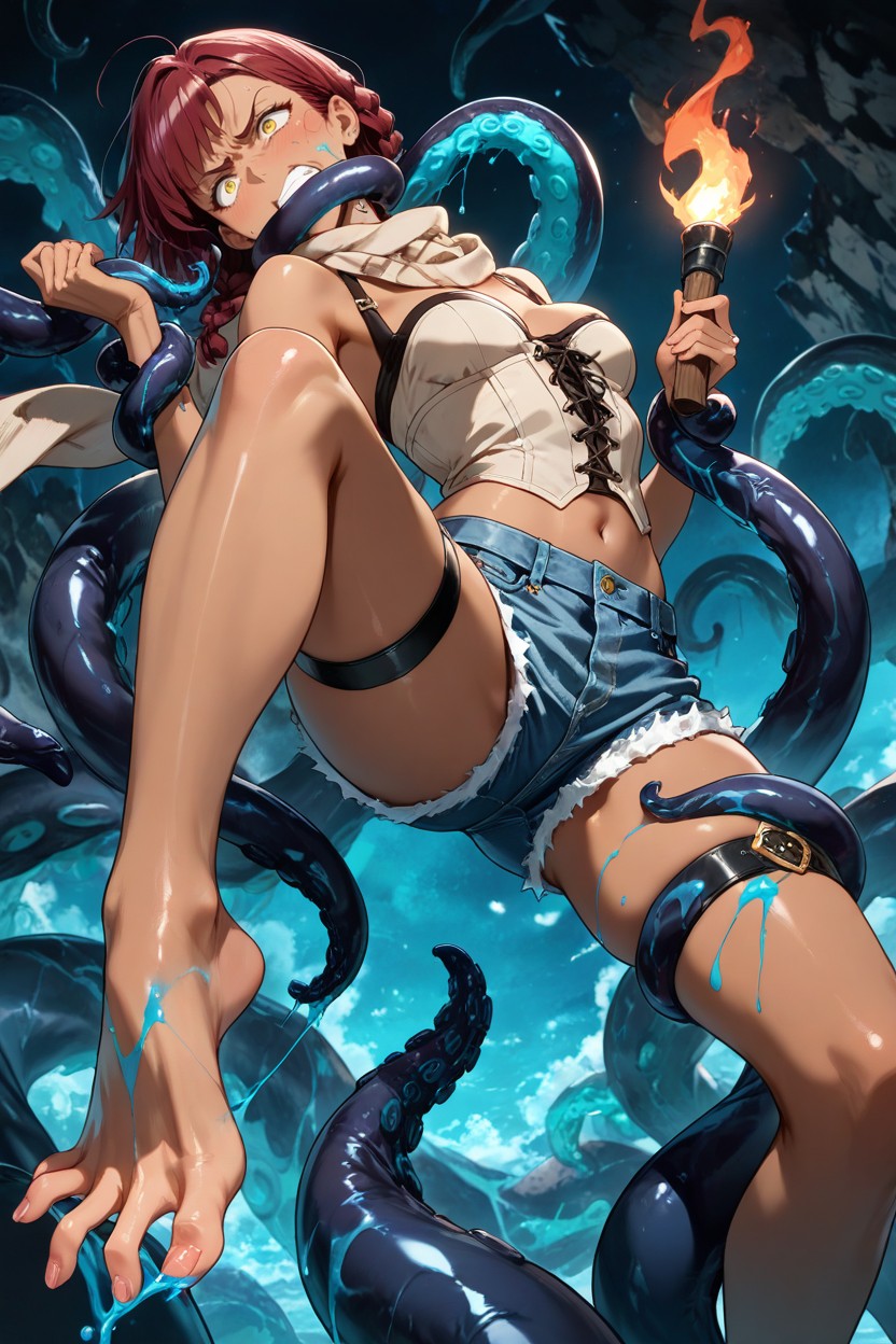 Tentacles Grab Wrist Panel Overhead Shot, 18+, Small Ass Hentai AI Porn