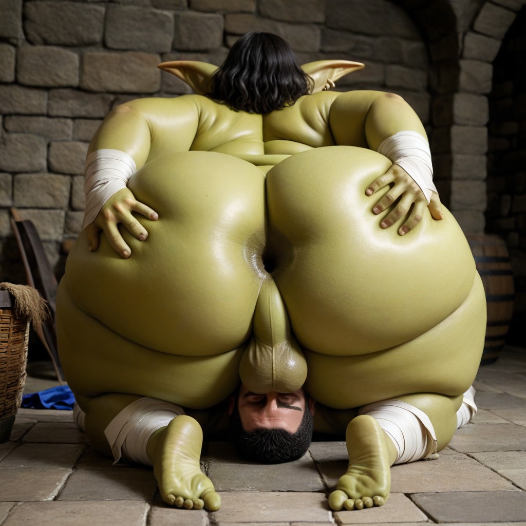 Rimming, Voluptuous, Goblin Effeminate Male AI Gay Porn