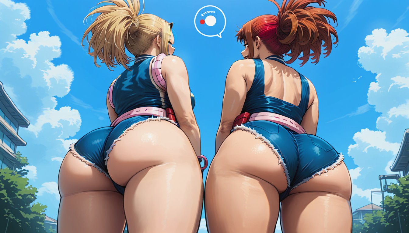 Extremely Shorts, Small Breasts, Bottom Up Hentai AI Porn