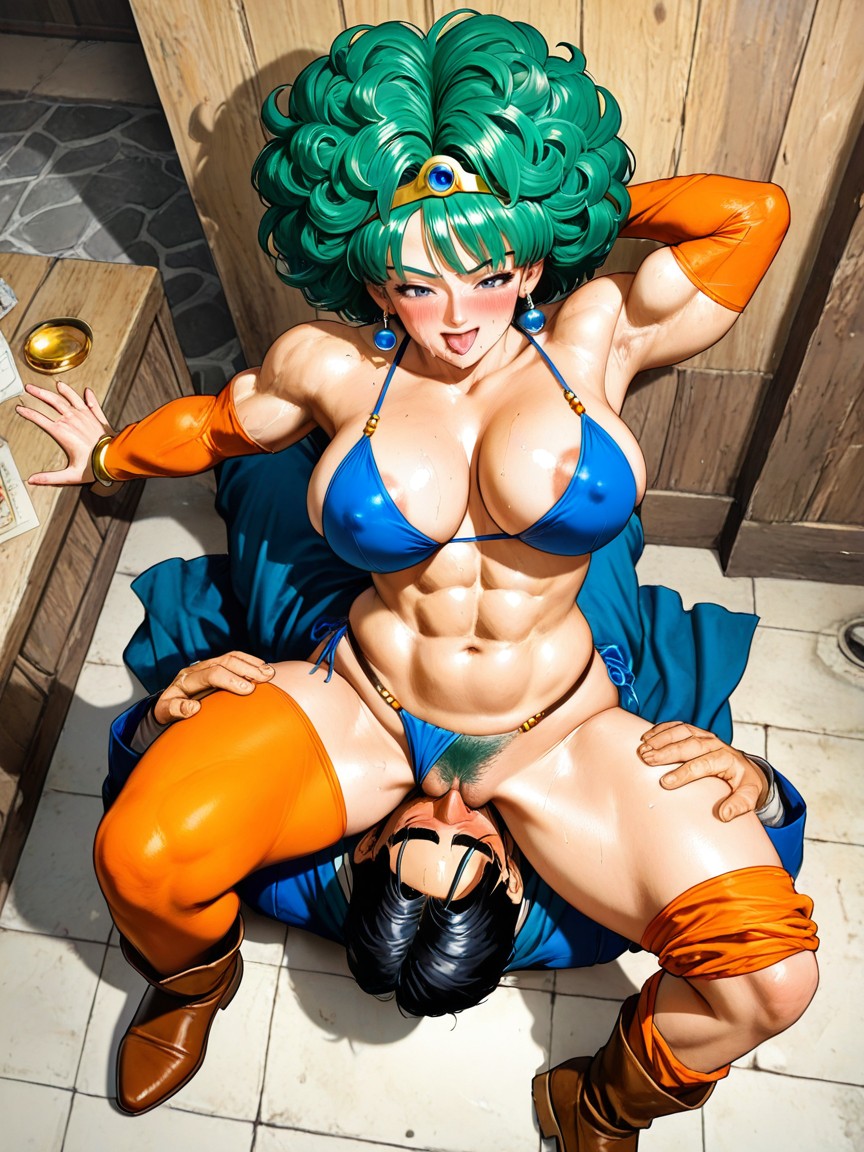 Bushy Pubic Hair, The Female Hero Has Large, 2 People Hentai AI Porn