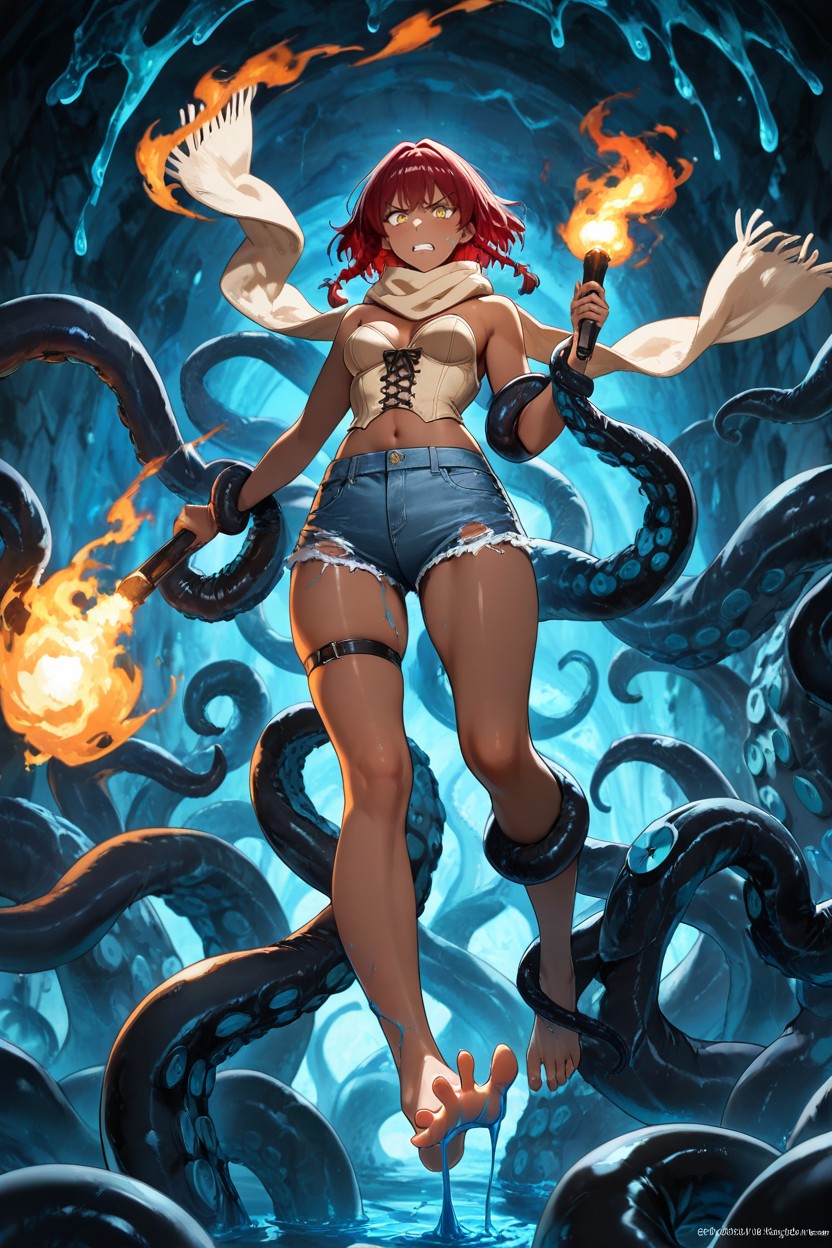 Skinny, Angry, Yellow Eyes Hentai AI Porn
