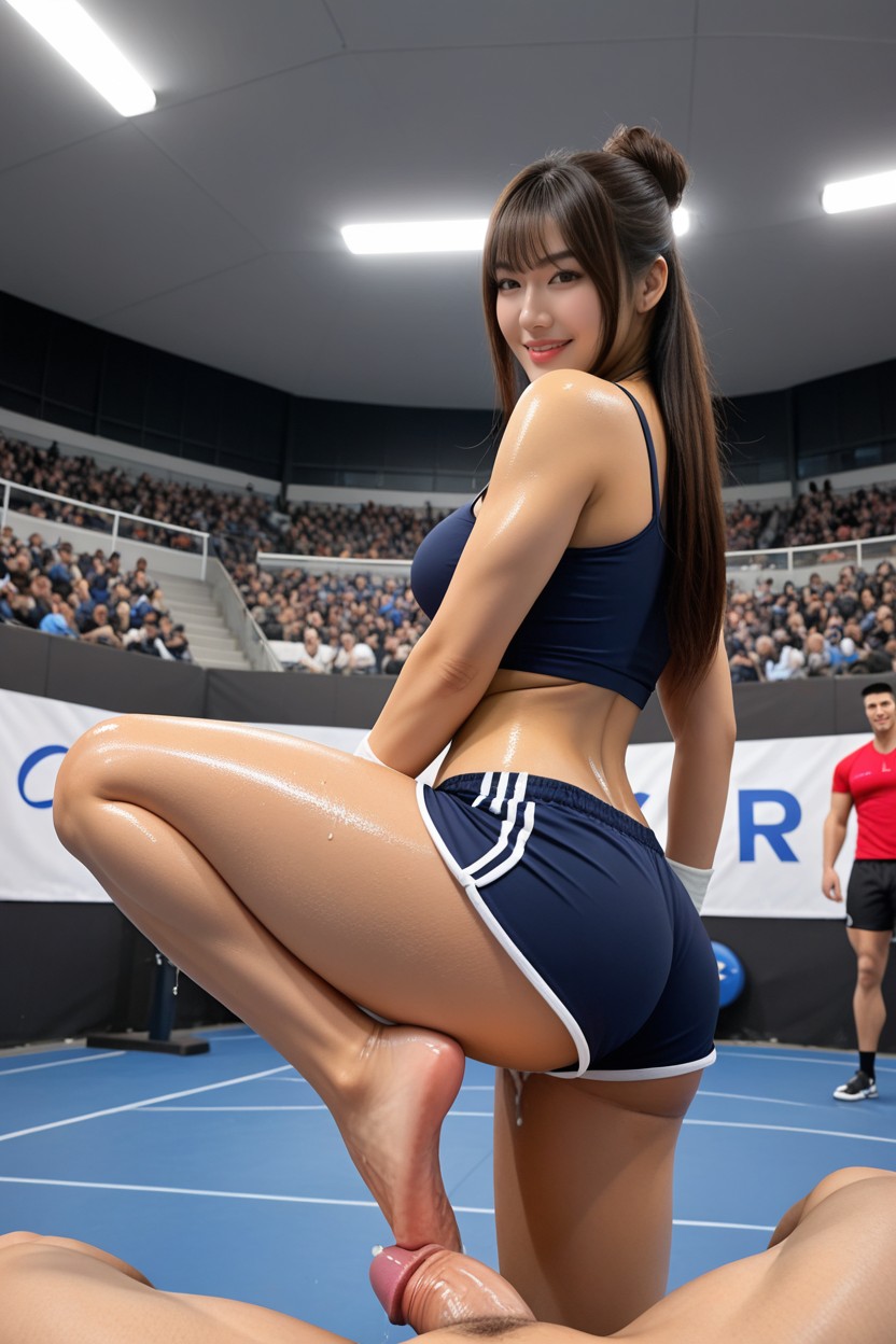 18+, Long Hair, Naked Men Surrounded Asian AI Porn