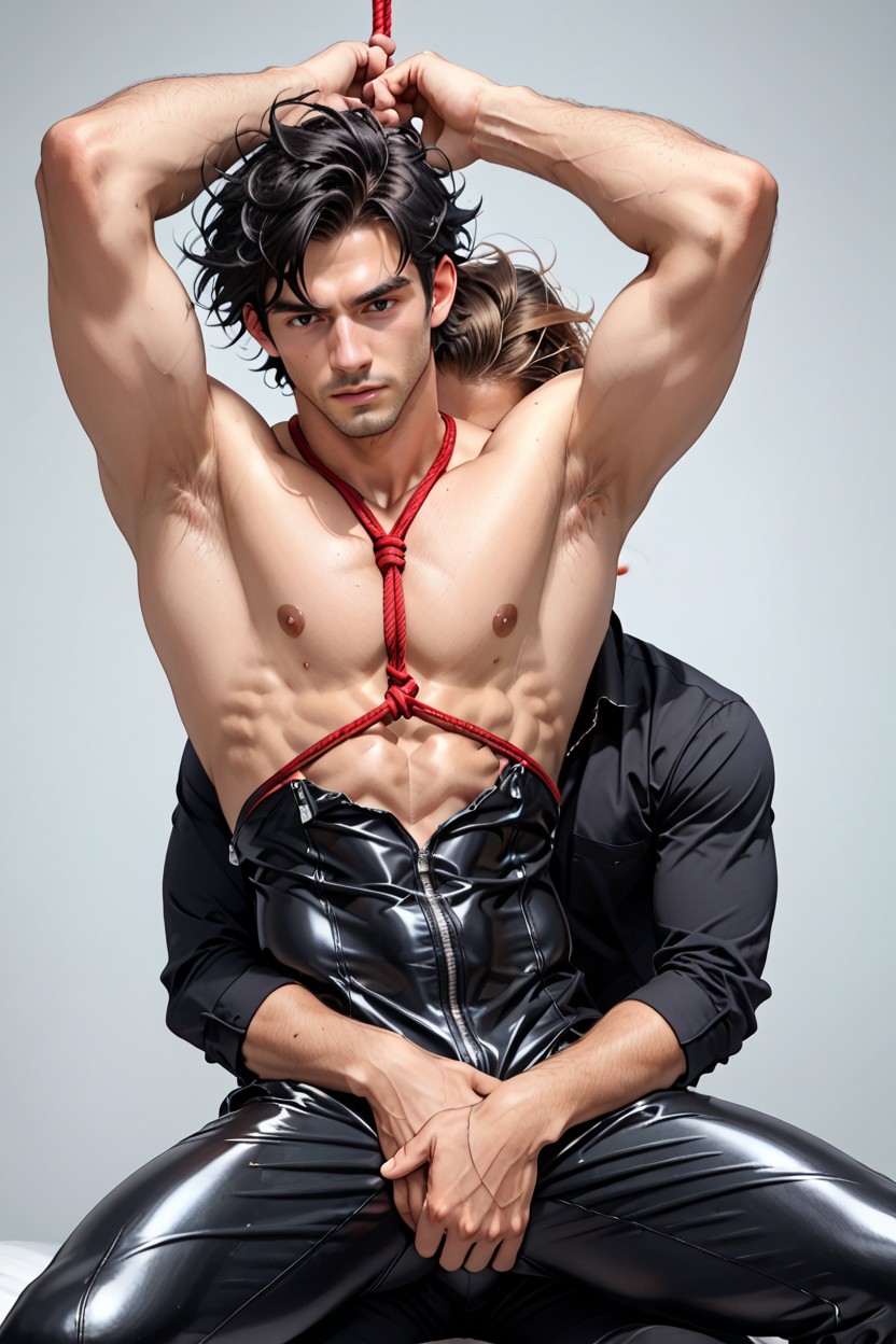 25+, Being Controlled By A Man, The Other Hand Grabbing The Crotch AI Gay Porn