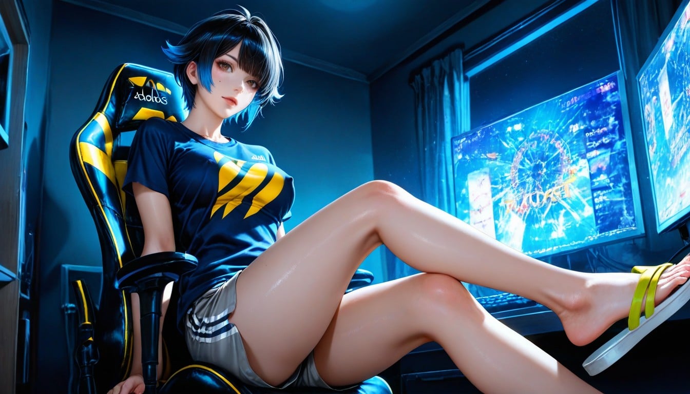 Realistic Anatomy, A Woman In A Bedroom, Perfect Medium Butt Hentai AI Porn