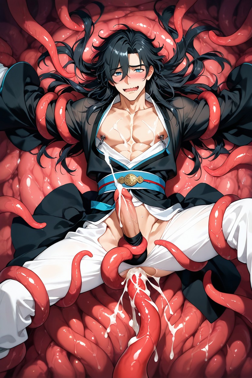 Semen All Over The Body, Prince, Layered Hair AI Gay Porn