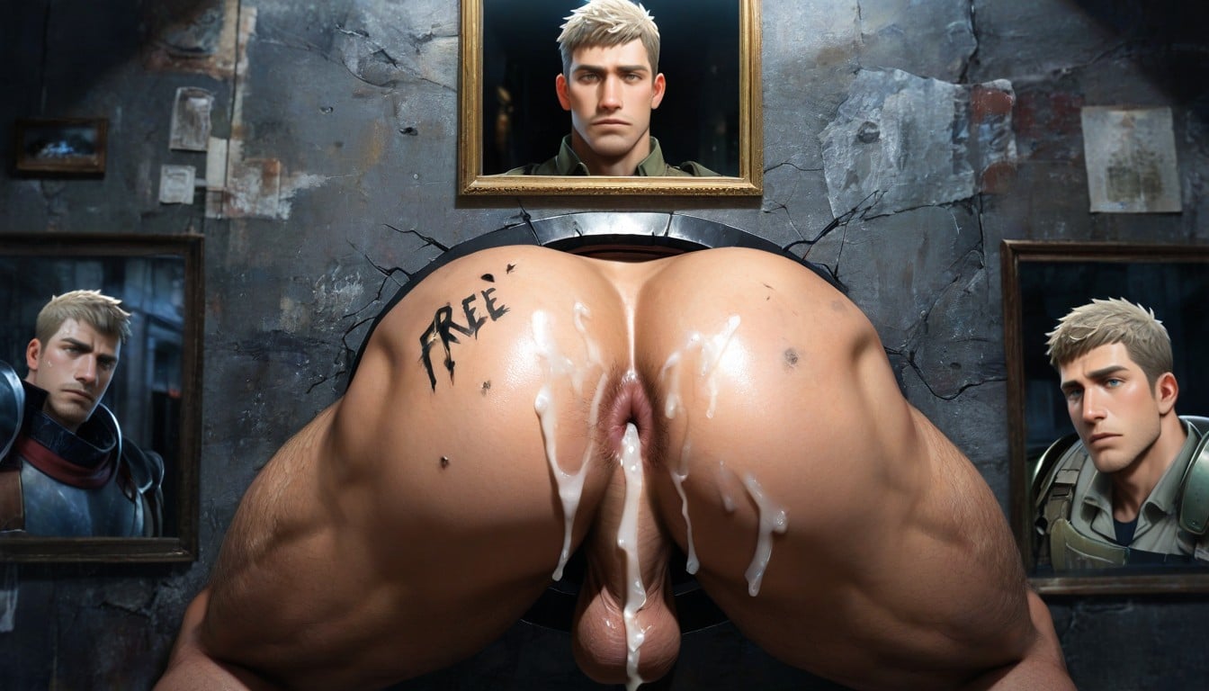 Cumdump, Muscle, Photorealistic Digital Art AI Gay Porn