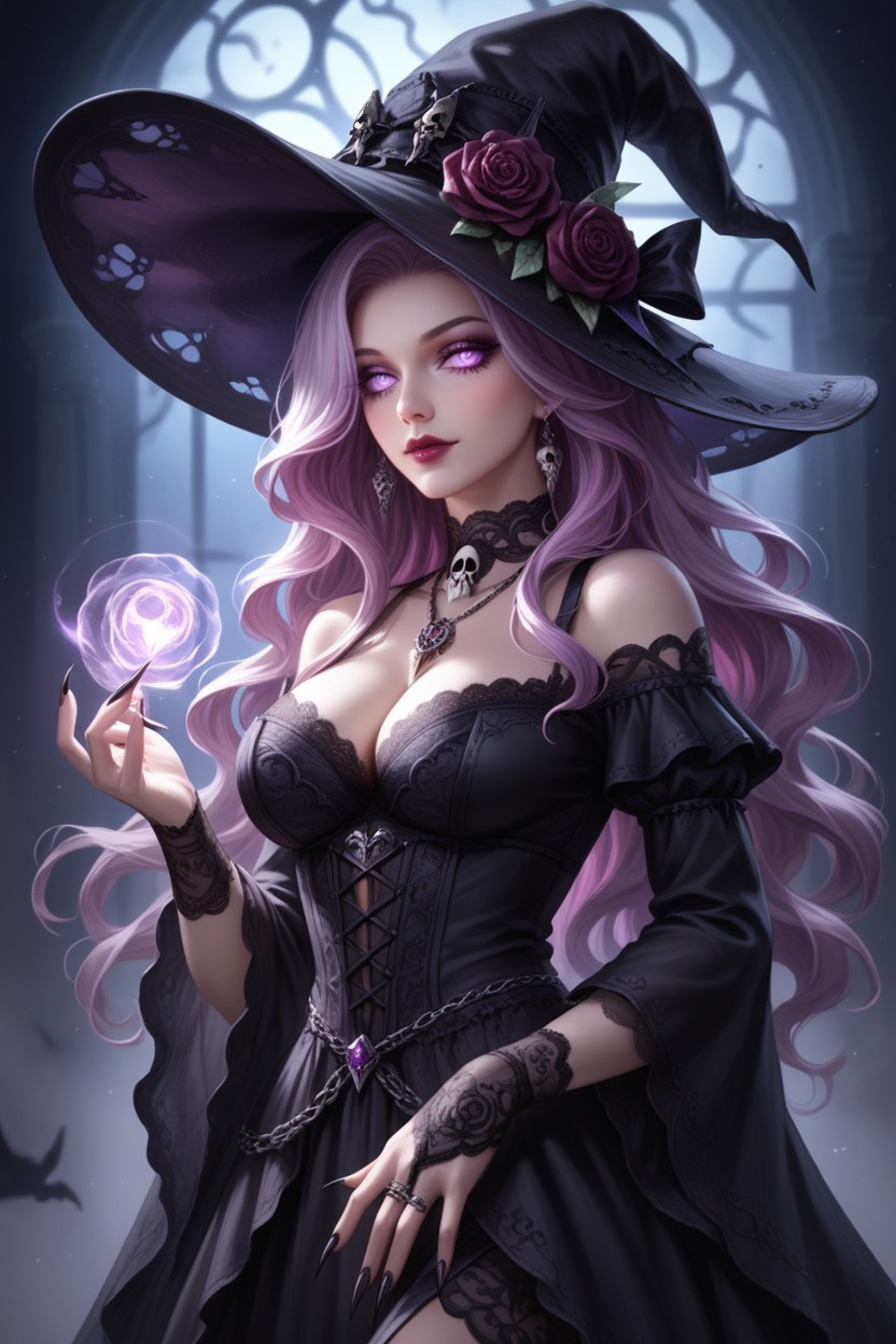 Fantasy Character, Purple And Blue Color Scheme, Fantasy Style Hentai AI Porn