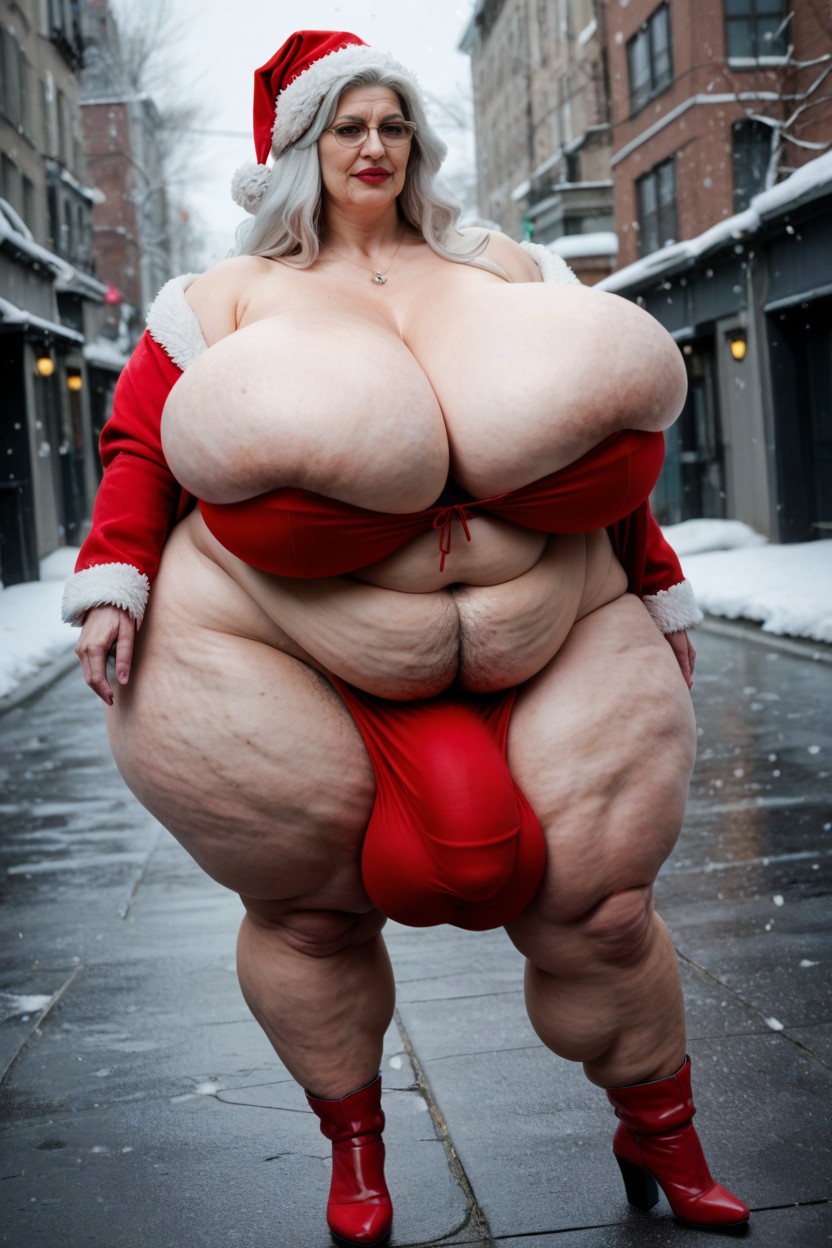 Big Belly, Extremadamente Pesado En La Parte Inferior, Long Sleeves Porno IA