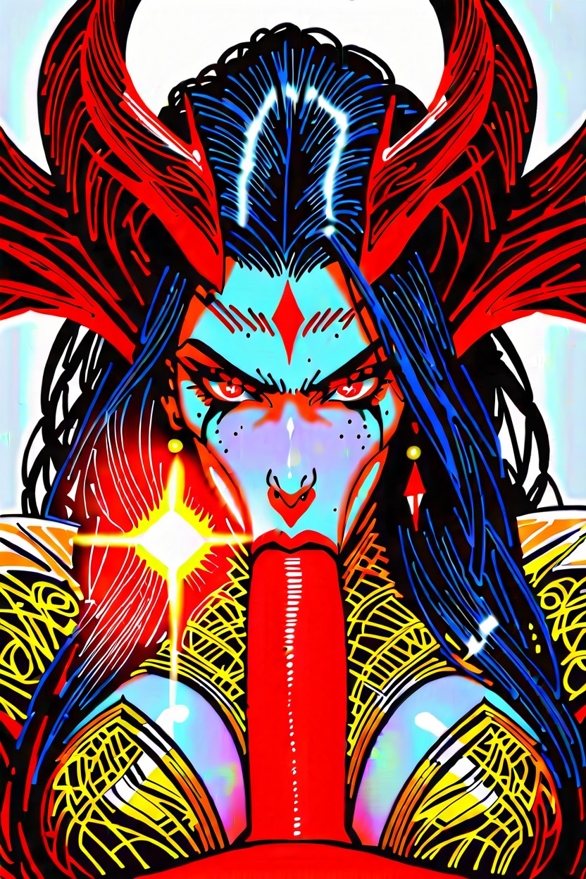 Red Eyes, Queen Of From Dota, Goth Makeup Hentai AI Porn