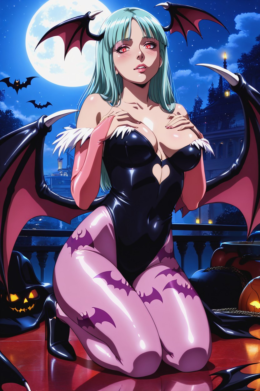 Blushing, Head Bat Wing, Perfect Body Hentai AI Porn