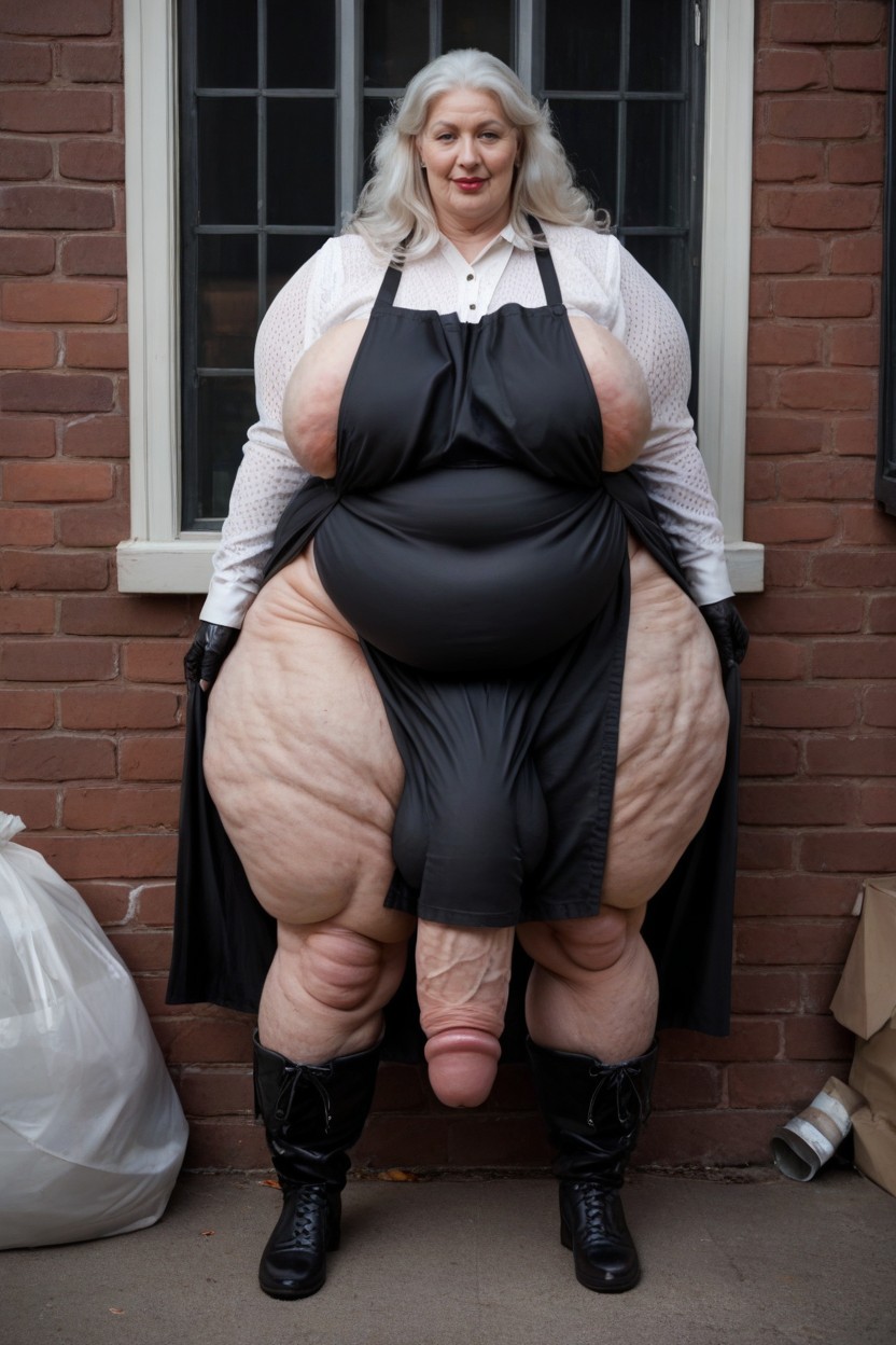 Huge Obese Belly, Big Belly, Cellulite Saggy Body AI Porn