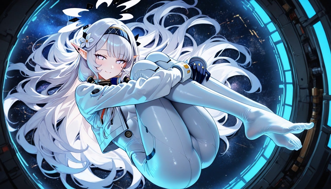 No Text, White & Black Plugsuit Cosplay Outfit, Feet Hentai AI Porn