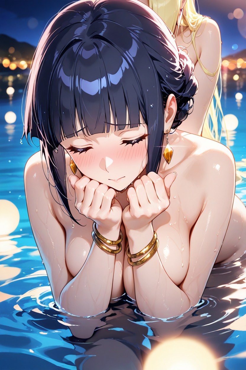 Swimming, And Loving Gazes The Atmosphere Is Warm And Intimate, Naked Hentai AI Porn