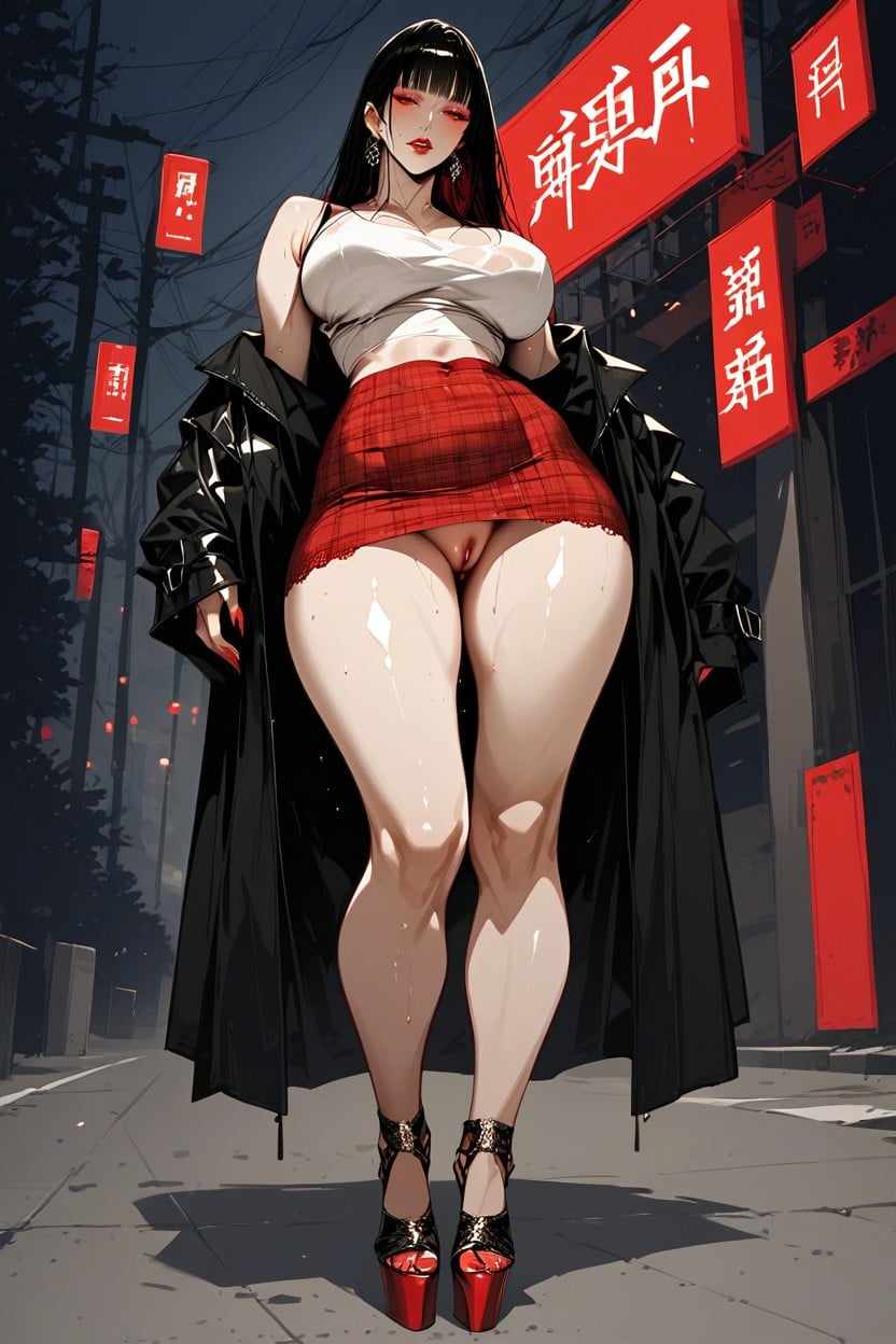 Pussy Visible, Bubble Butt, Full Body Hentai AI Porn