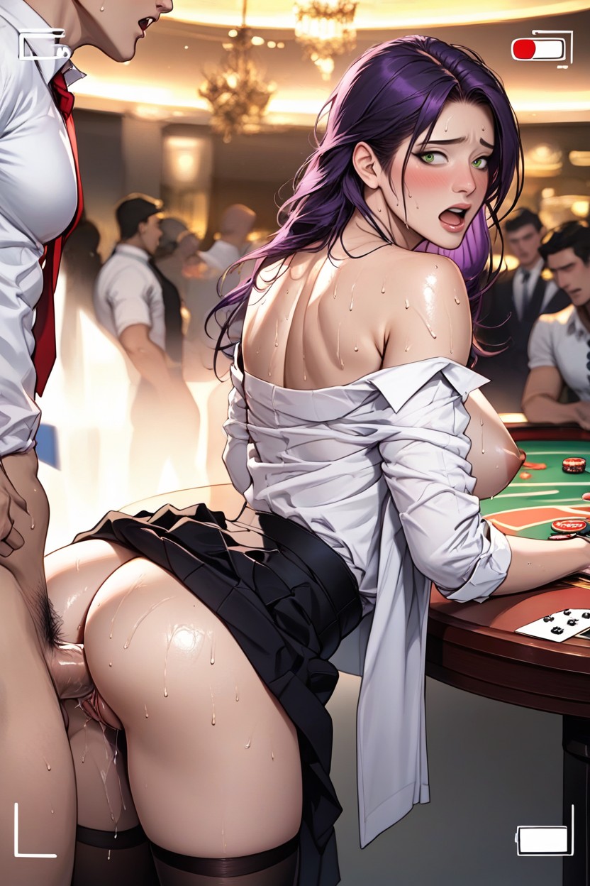 Skirt Pulled Up, Shy, Open Clothes AI Porn