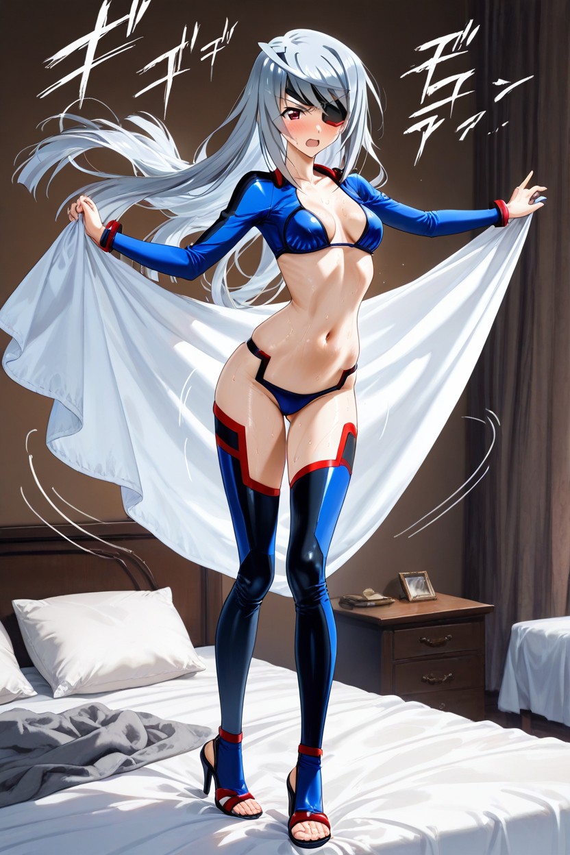 Very Soft Smooth Body, Sweaty Body, Leg Is Times Longer Than Head Hentai AI Porn