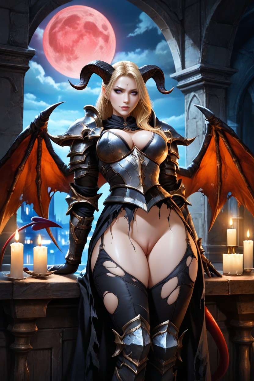25+, Leaning Back, Lilith From Diablo Iv AI Porn