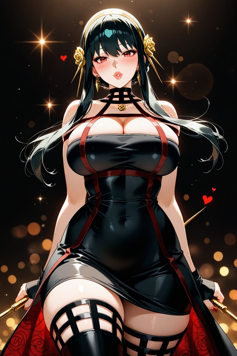Cleavage, Smooth Rendering, Flirty Pose Hentai AI Porn