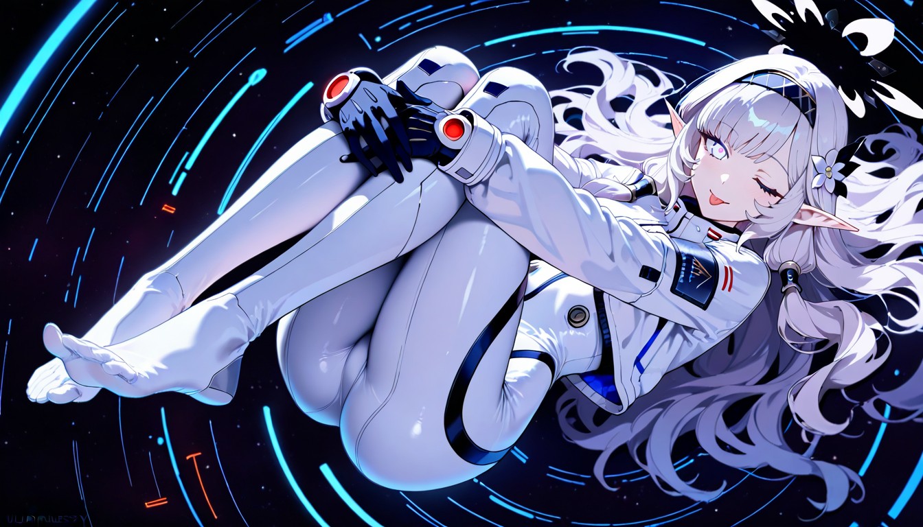 Highres, Hugging Own Legs, Head Tilted Hentai AI Porn