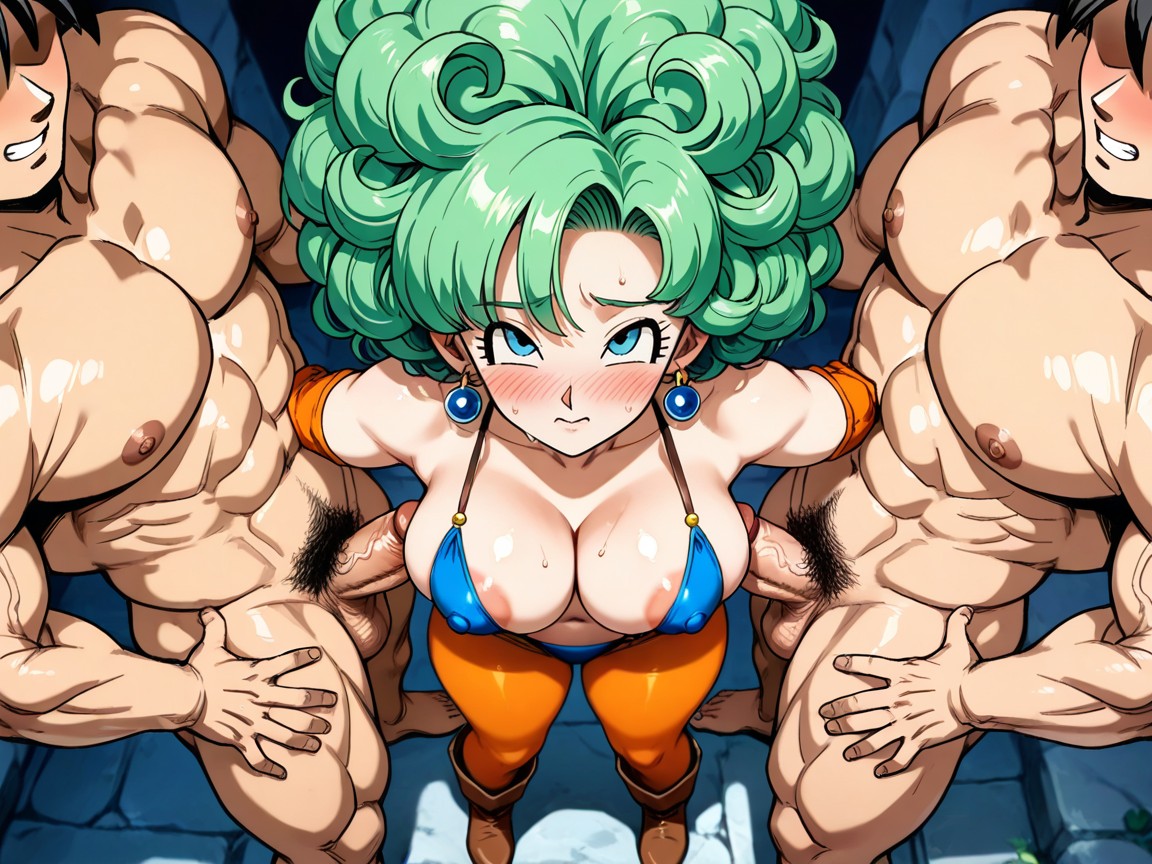 In Heat, Bottom Up, The Female Hero Has Curly Afro Perm Hair Hentai AI Porn