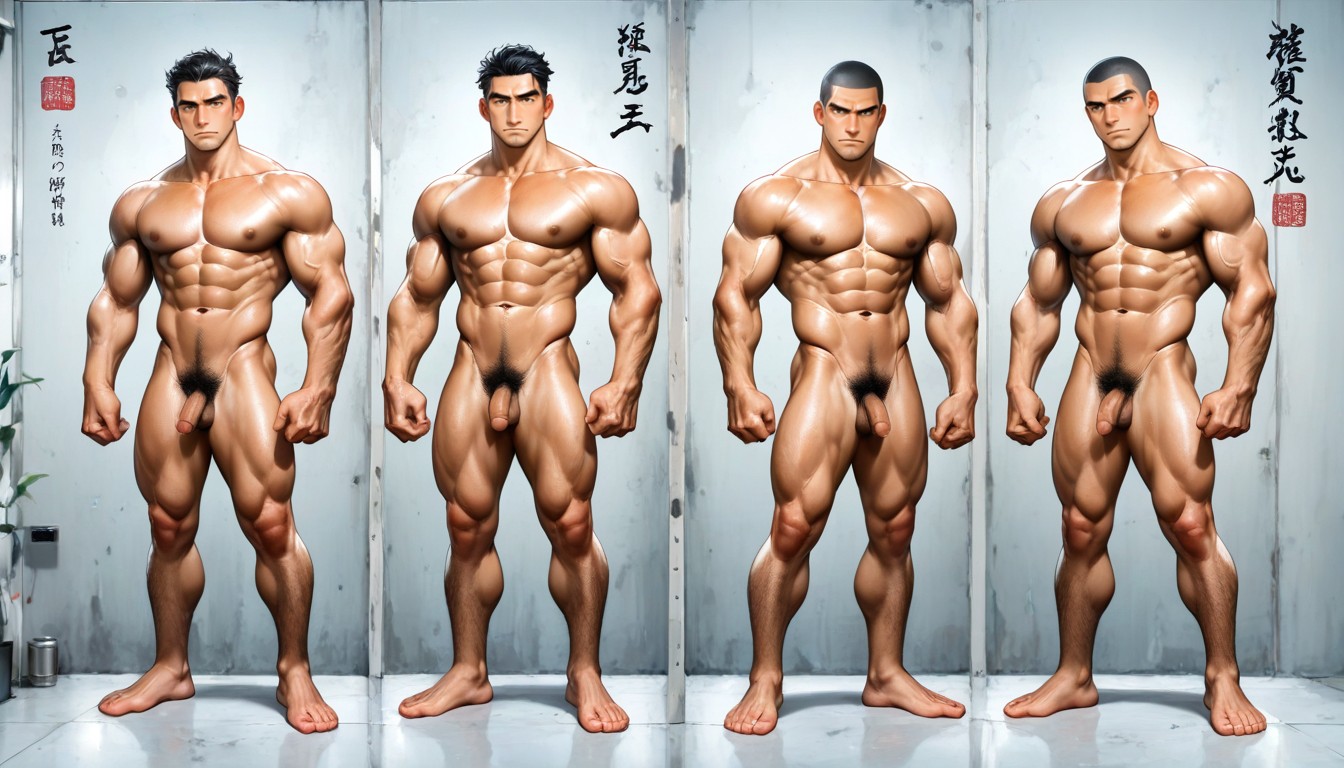 Small, Muscular Build, Very Short Hair AI Gay Porn