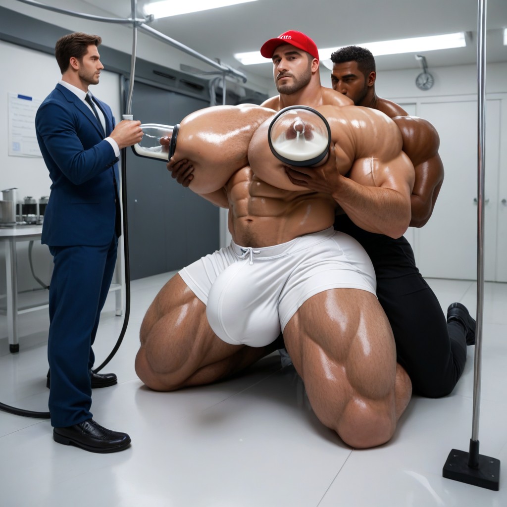 Male Only, Hyper Boobs, Huge Arms AI Gay Porn