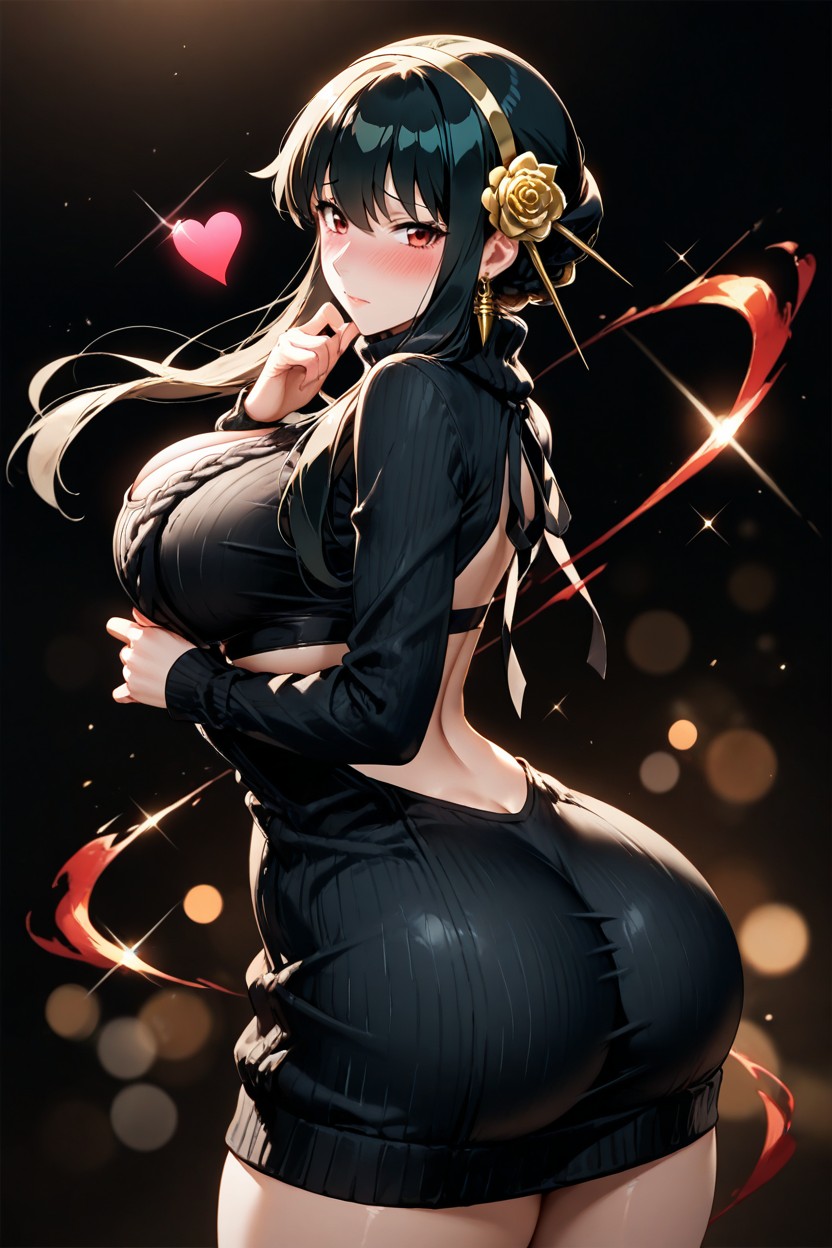 Full Shot, Light Particles, Form Fitting Clothes Hentai AI Porn