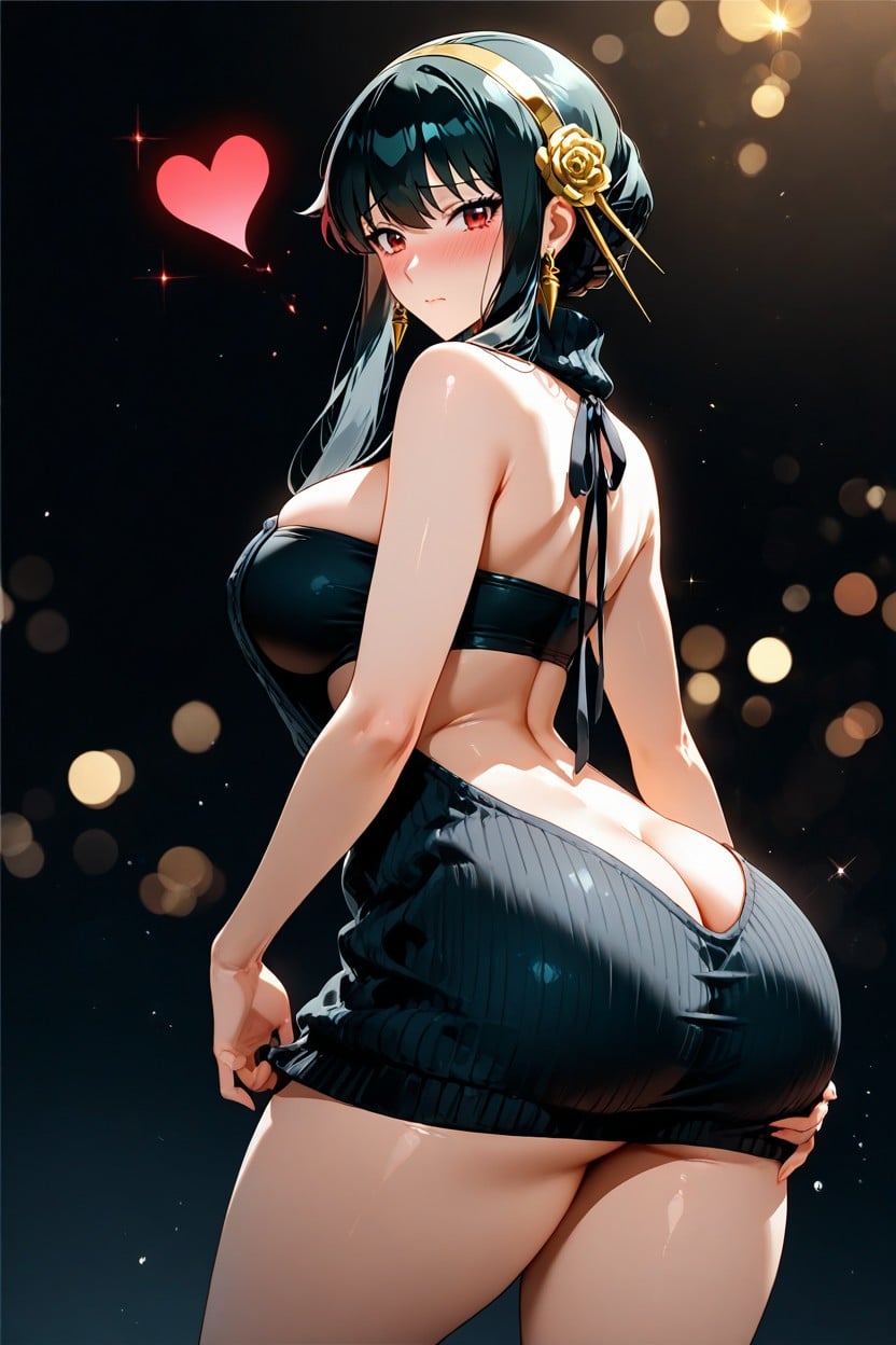 Thighs Exposed, Thick Thighs, Hyperdetailed Hentai AI Porn