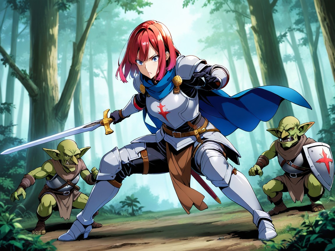 In Forest, Shocked, Front Of Goblin Hentai AI Porn
