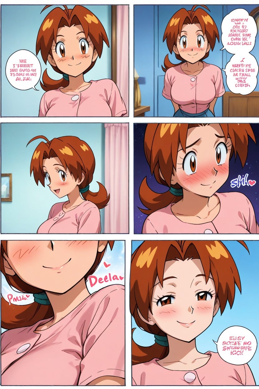 Comic Border, Duo, Delia Ketchum Bigger Hentai AI Porn