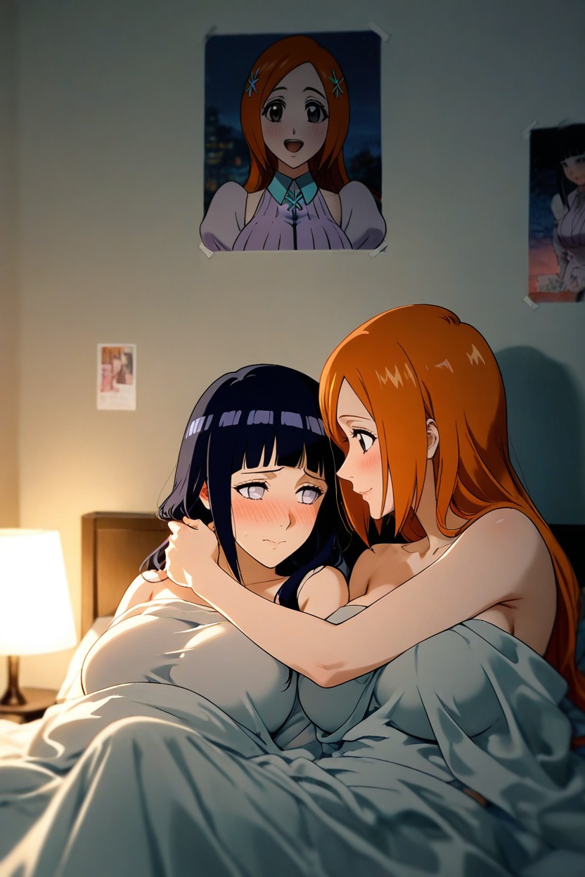 Naked, Inoue Orihime, Visible Sexual Desire Hentai AI Porn