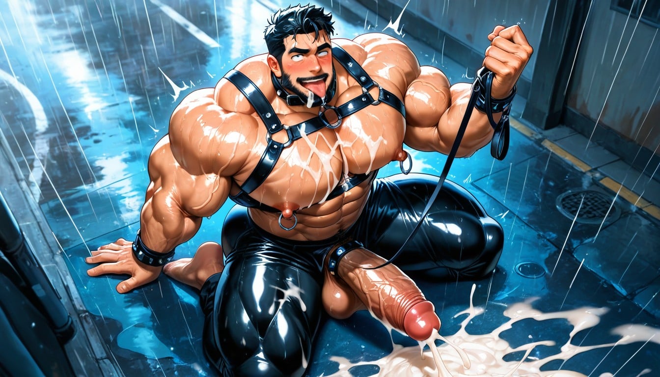 Street, Large Nipples, Collar AI Gay Porn