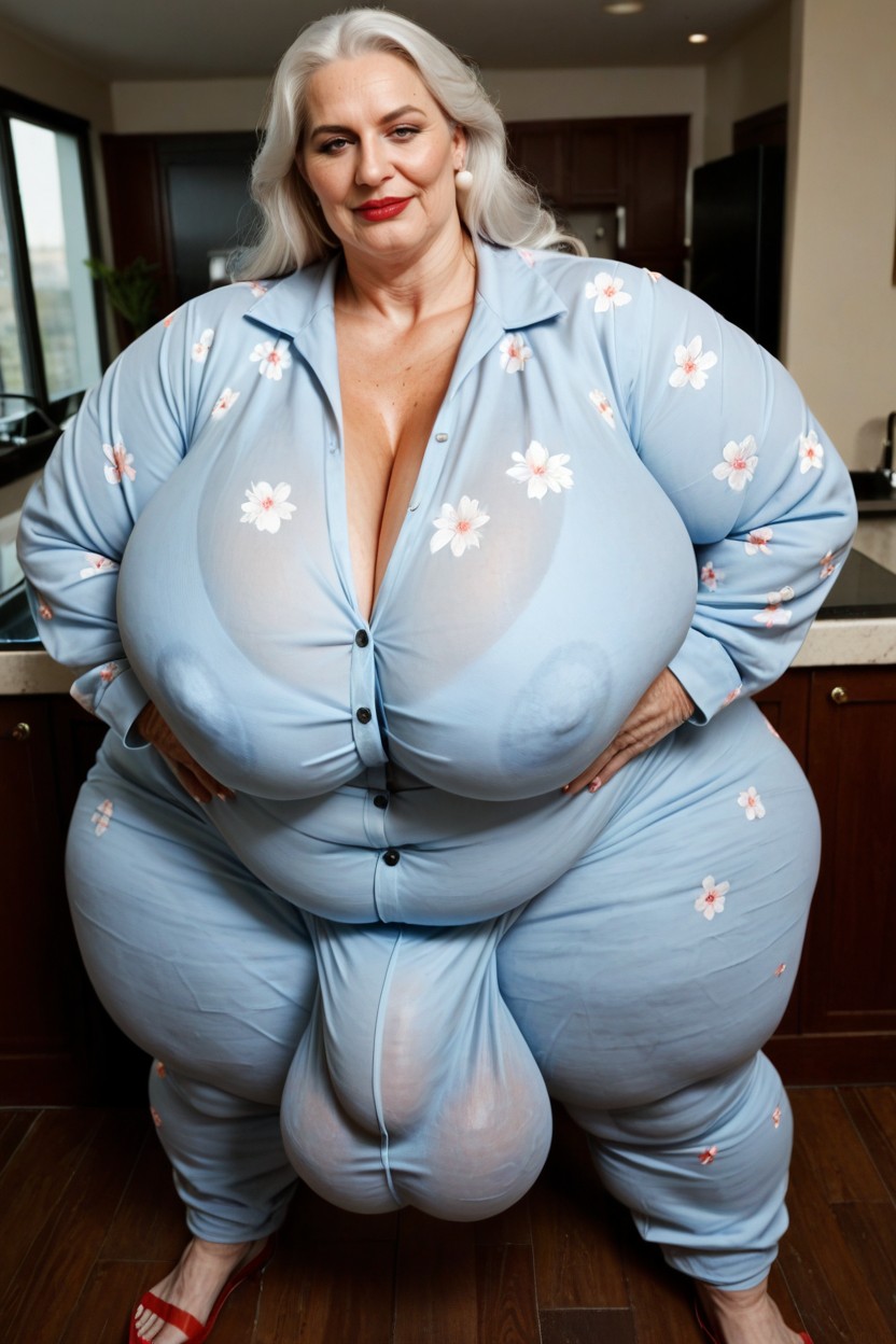 Huge Obese Belly, Futanari, Huge Round Thighs AI Porn