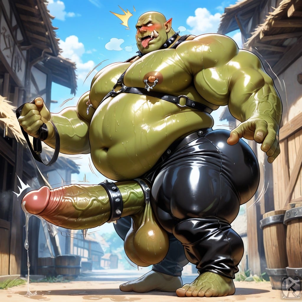 Oily, Bara Pecs, Correct Face AI Gay Porn