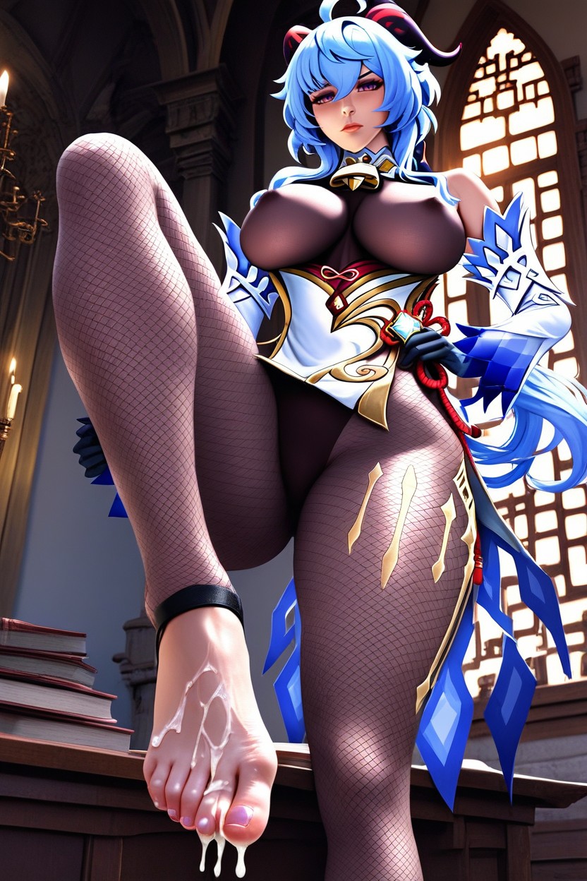 Standing On One Leg, Smooth Skin, Curvy Hentai IA