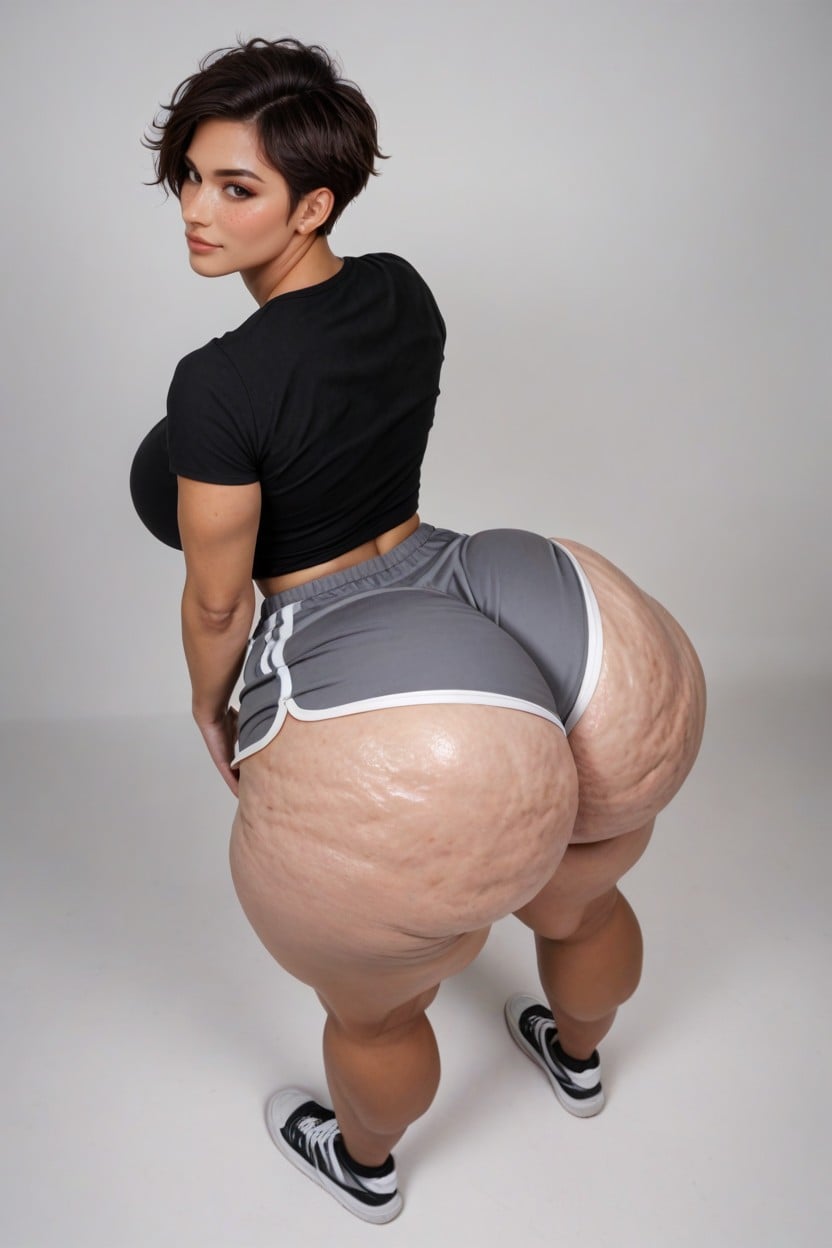 Crewneck Shirt, View From Above, Curvy AI Porn