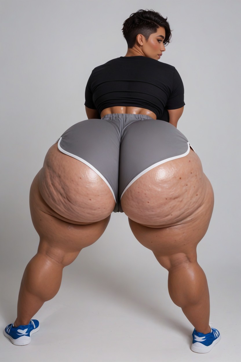Thick Hyper Thighs, Curvy, Eye Contact With Viewer AI Porn