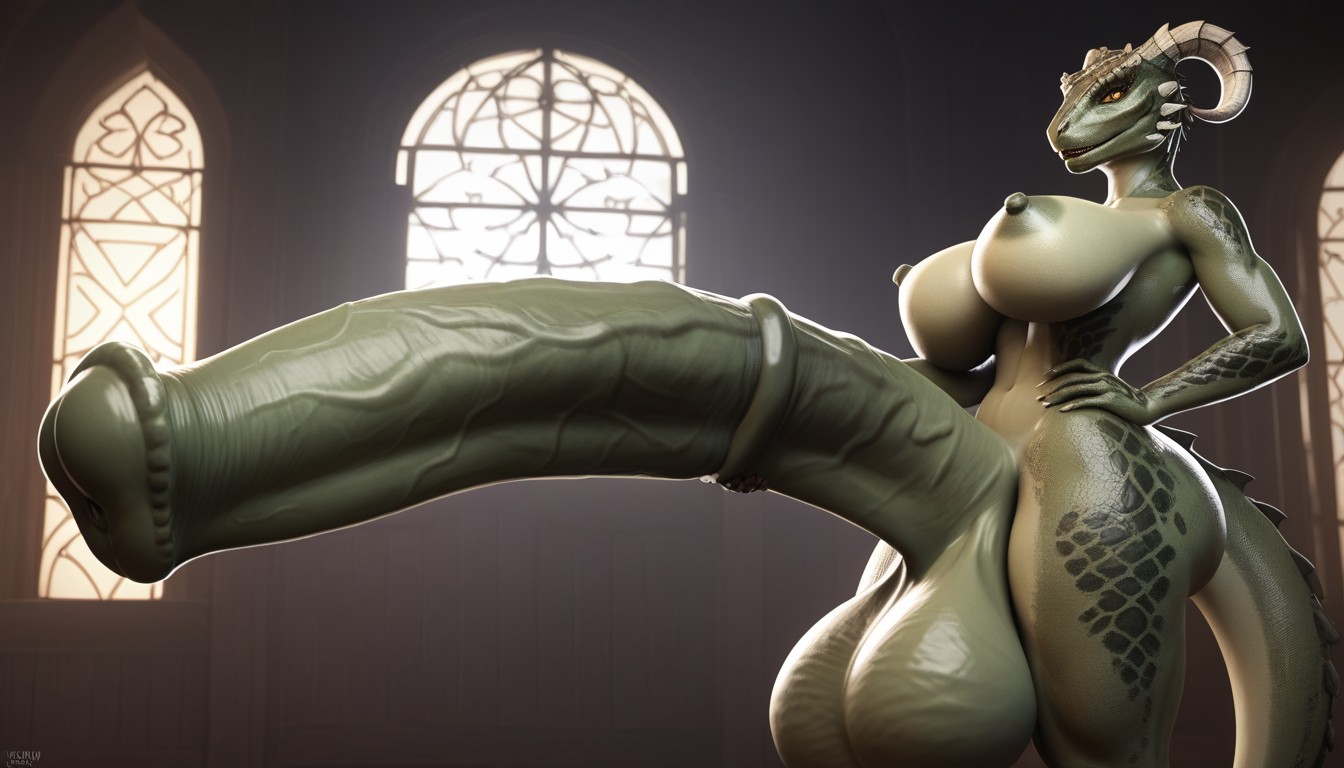 Waist View, Shiny Cock, Horsepenis AI Porn