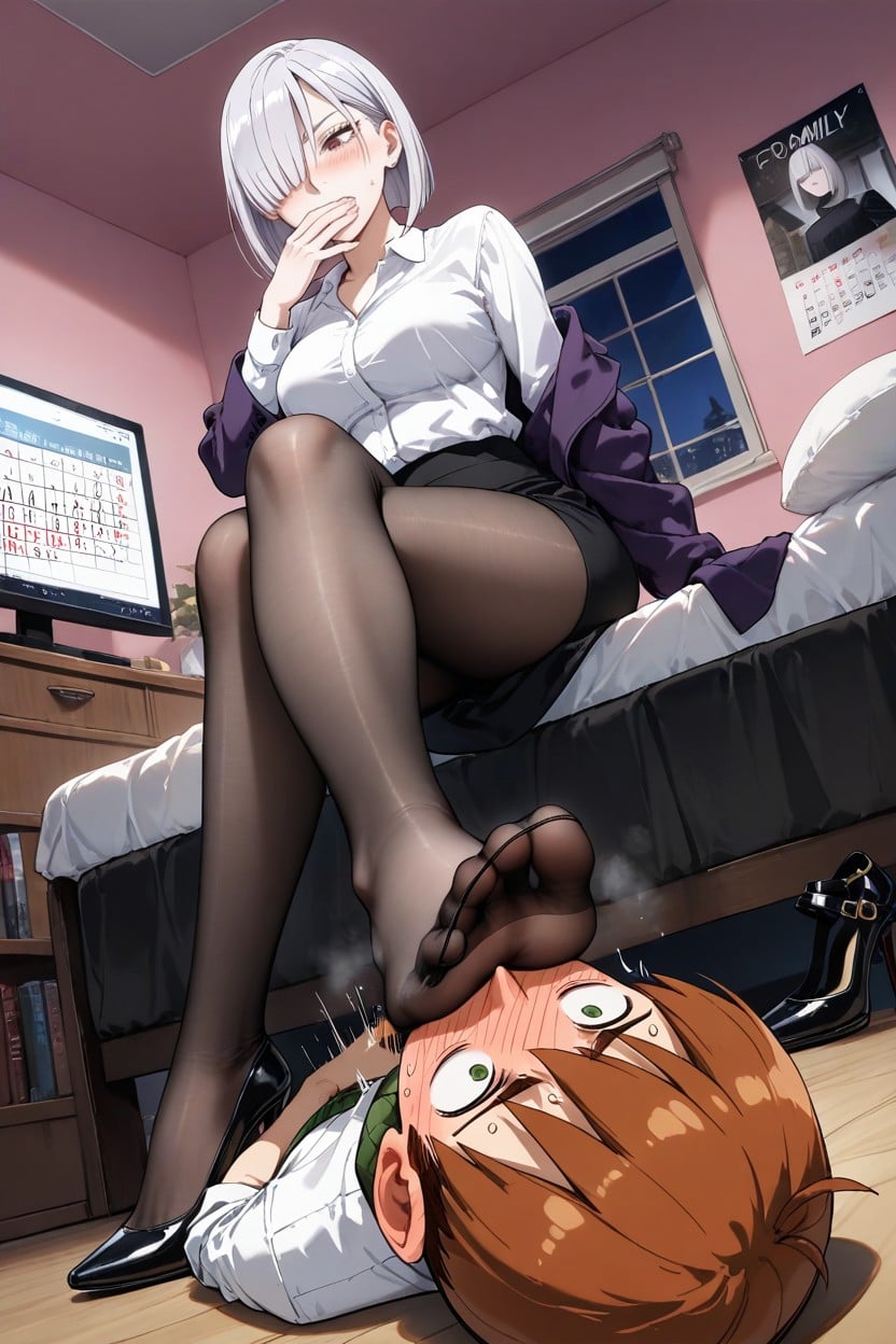 Taller Female, Thot, Foot Fetish Hentai AI Porn