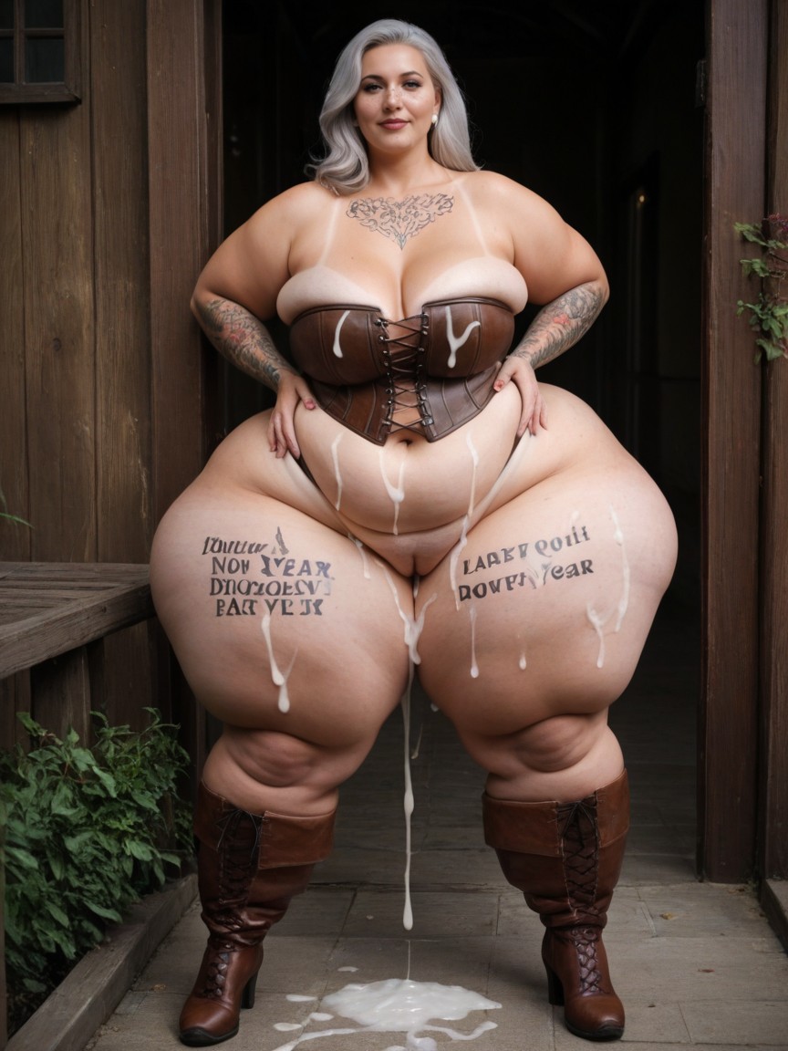Exposed Navel, Massive Thighs, Tan Lines AI Porn