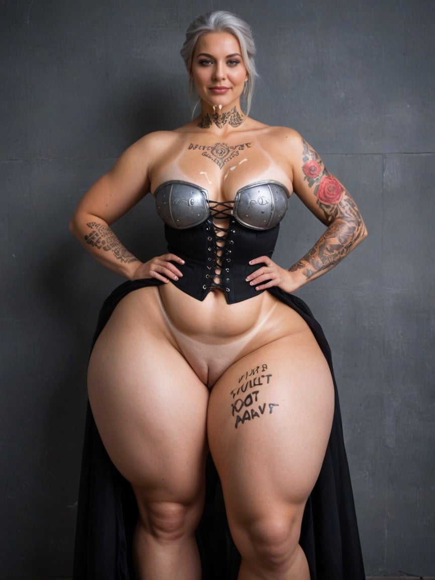 30+, Hyper Fat Pussy, Gigantic Thighs AI Porn