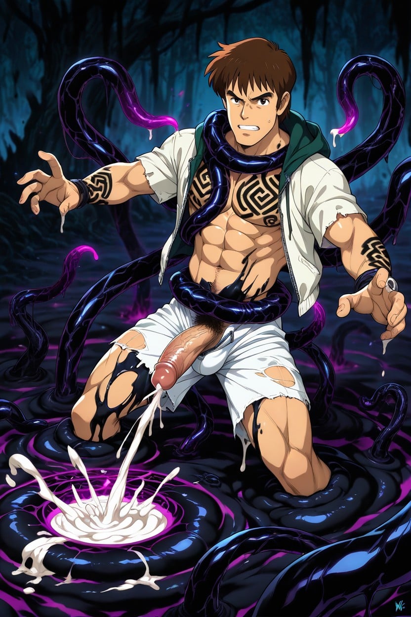 Open Clothes, Ancient Black Magic Tattoos, Short Length AI Gay Porn