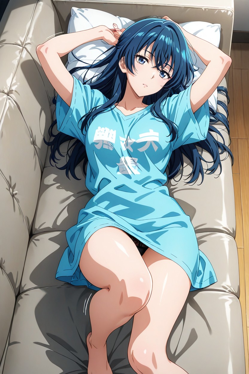 Lying On Sofa Alone, Full Hd, Straight Hair Hentai AI Porn