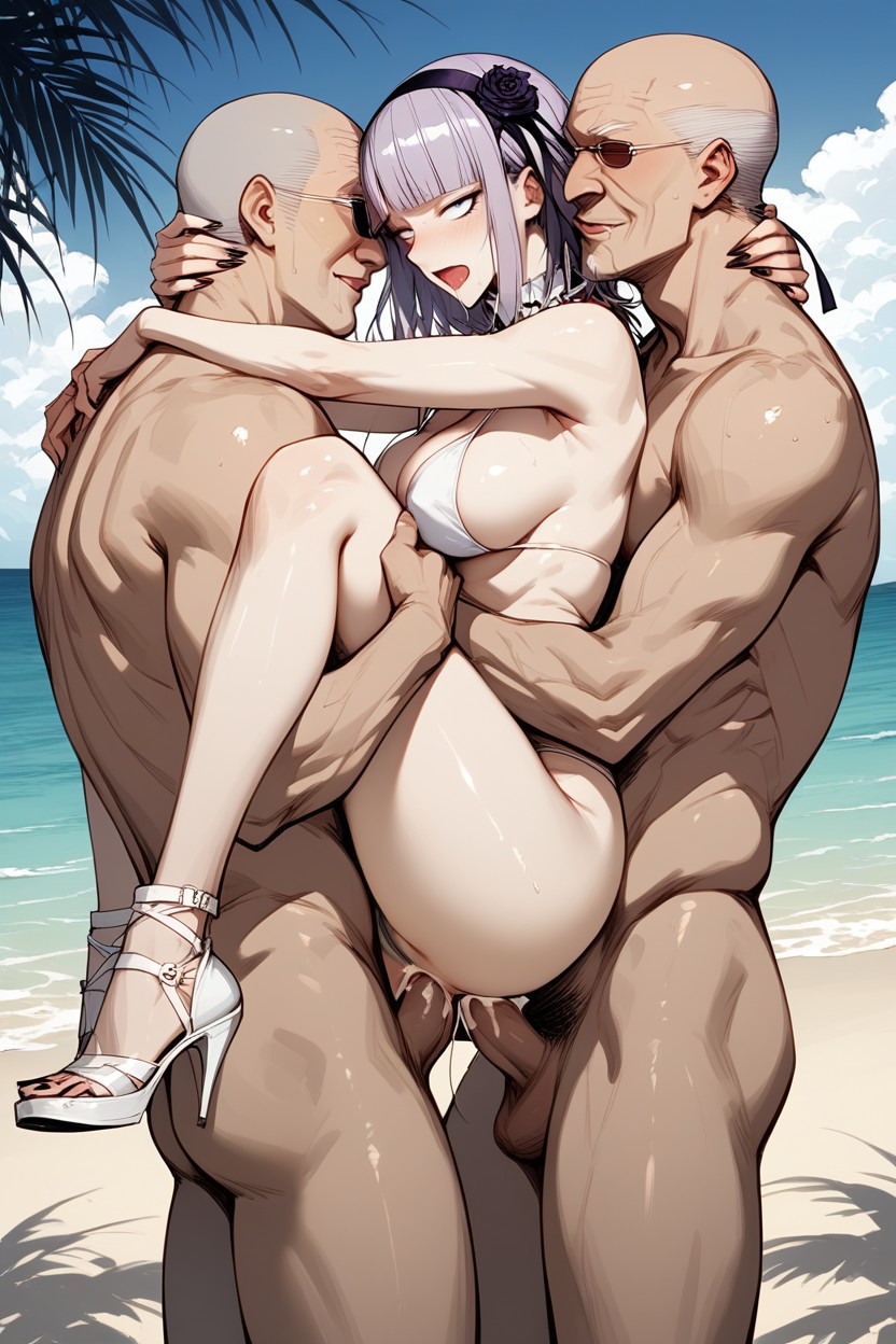 Drooling, Exposed Pussy, Breasts Out Hentai AI Porn